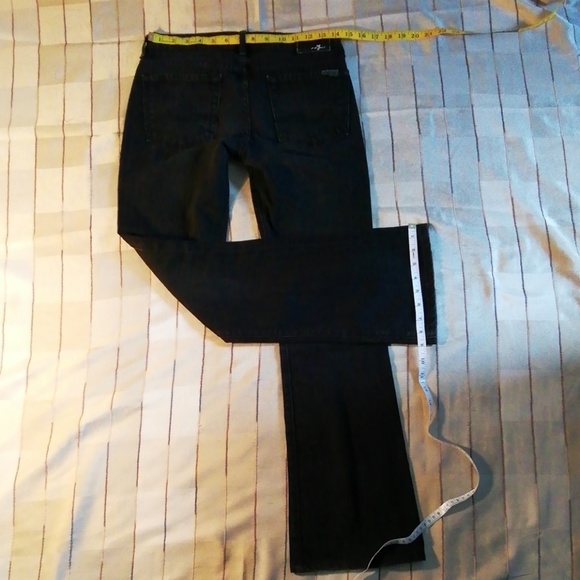 7 for all mankind black bootcut jeans size 27 - Picture 5 of 7